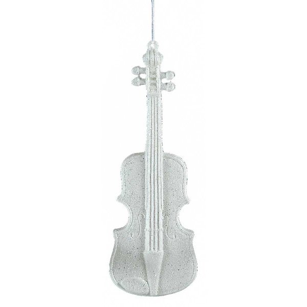 Χριστουγεννιάτικο Μουσικό Όργανο, Λευκό Βιολί (31cm)